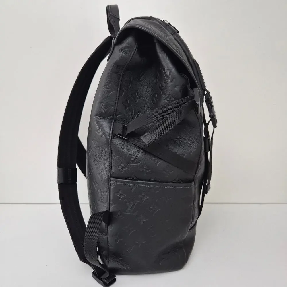 Louis Vuitton Calfskin Monogram Shadow Getaway Backpack Black
